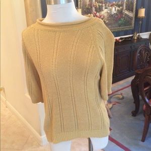Conspiracy Gold Ramie & Cotton Sweater Size M